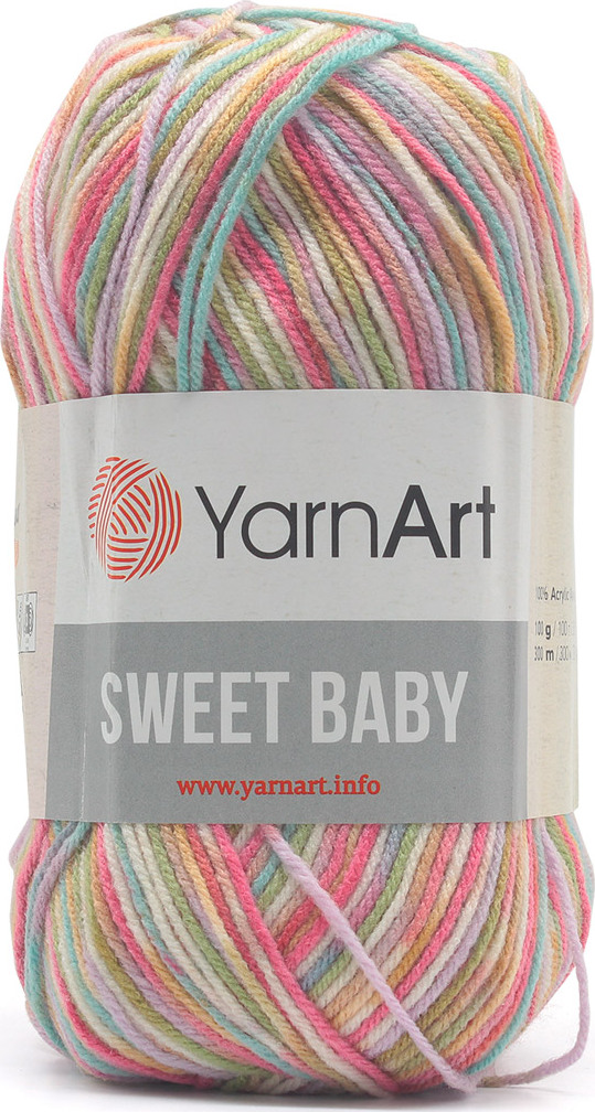 Пряжа для вязания YarnArt Sweet Baby 100 гр 300 м акрил тонкая детская 5 мотков цвет 911 - фото 6