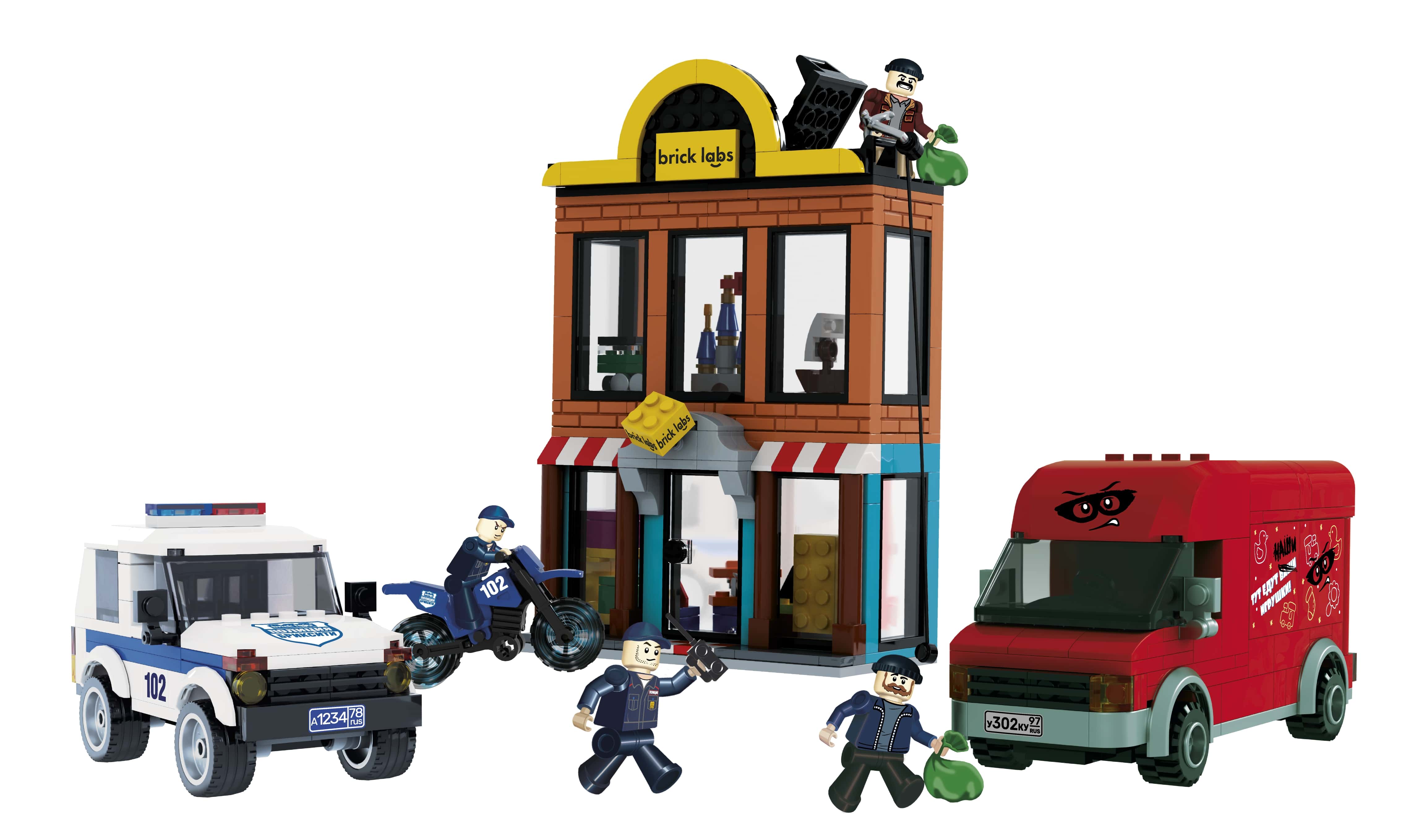 Конструктор brick labs Ограбление магазина 582 дет. - фото 7