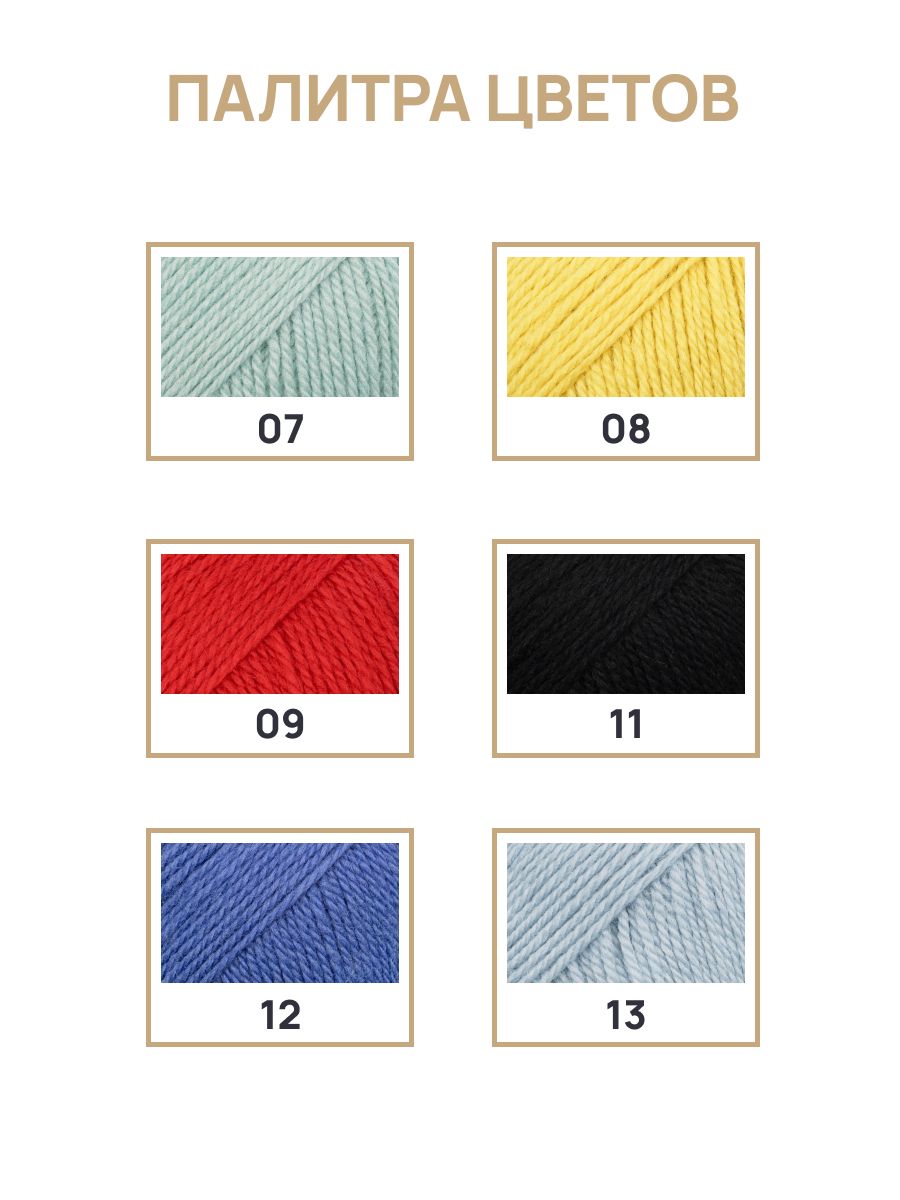 Пряжа Astra Premium Эвридика шерстяная 100 г 200 м 05 темно-серый 3 мотка - фото 7