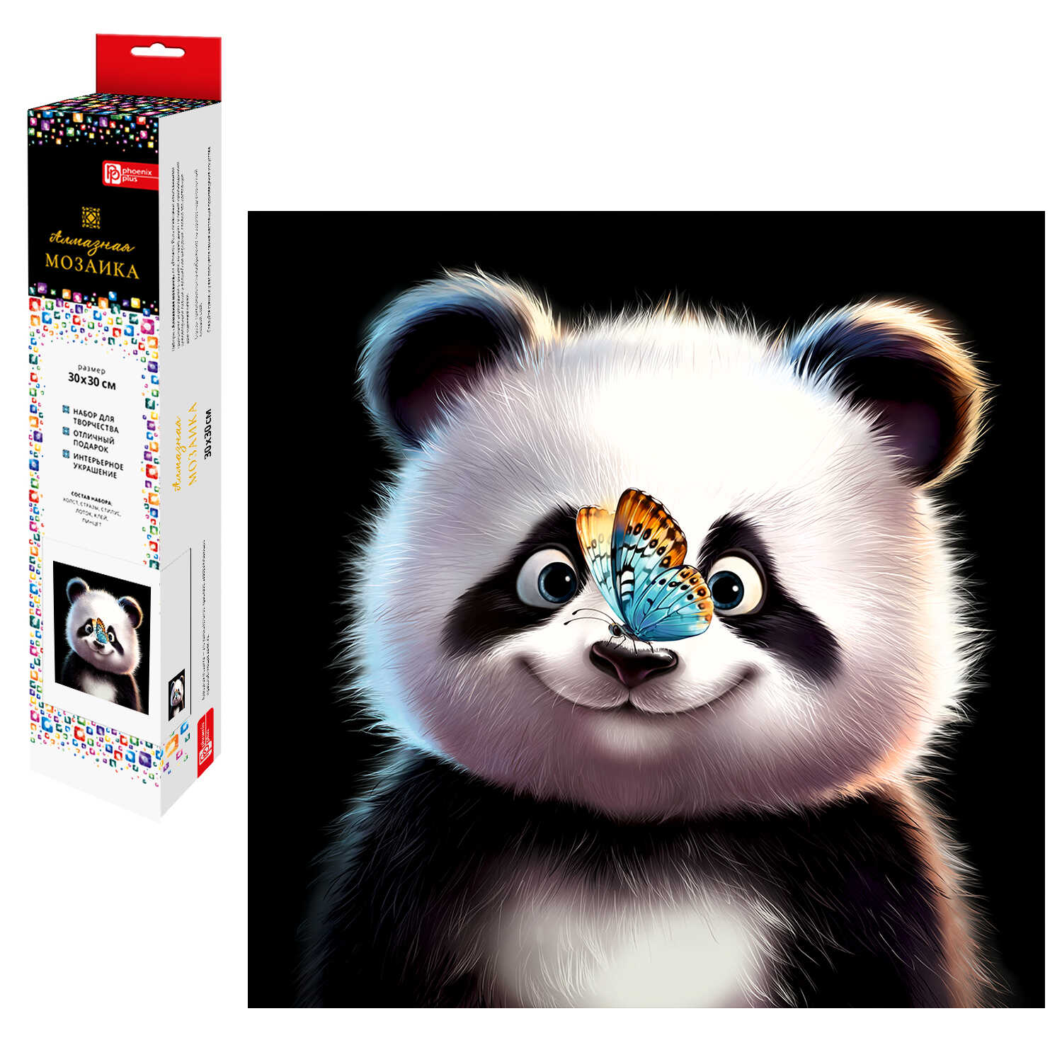 Алмазная мозаика Феникс + Панда - фото 1