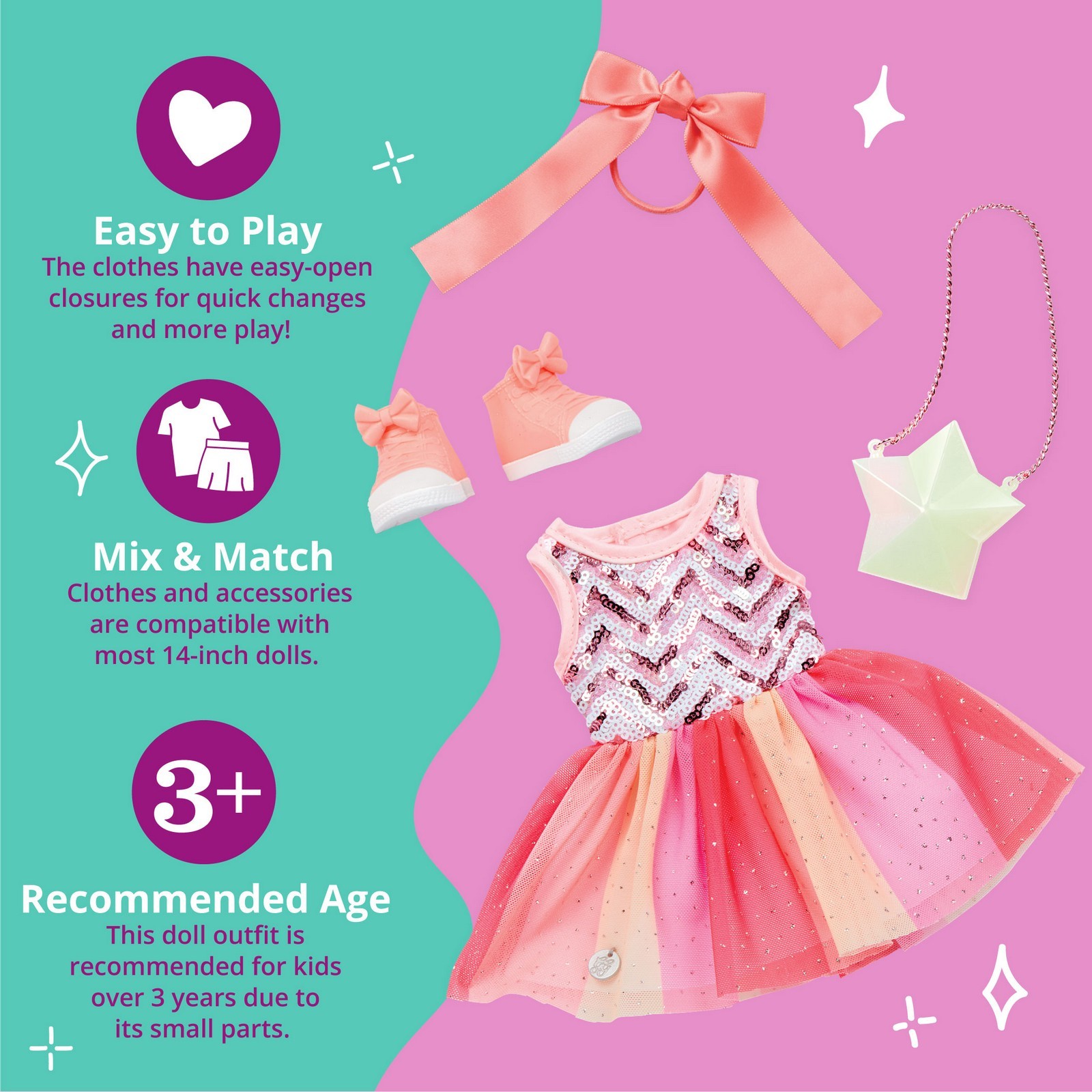 Одежда, обувь, аксессуар к одежде для кукол Glitter Girls GG50149 - фото 7