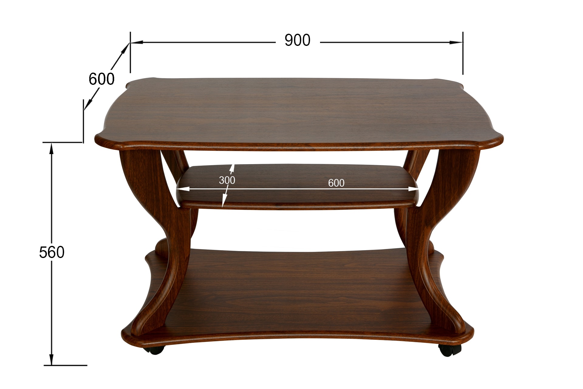 Стол журнальный КАЛИФОРНИЯ МЕБЕЛЬ Маэстро СЖ-02 орех - фото 2