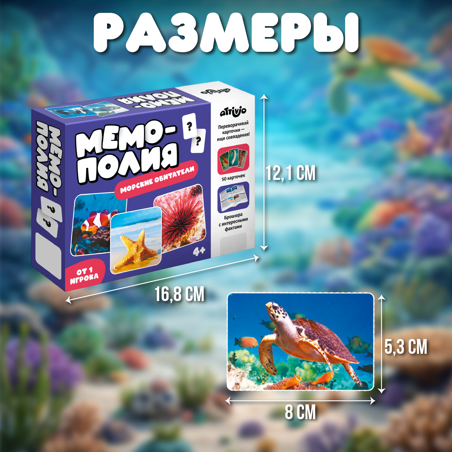 Настольная игра Attivio Мемори Морские обитатели - фото 2