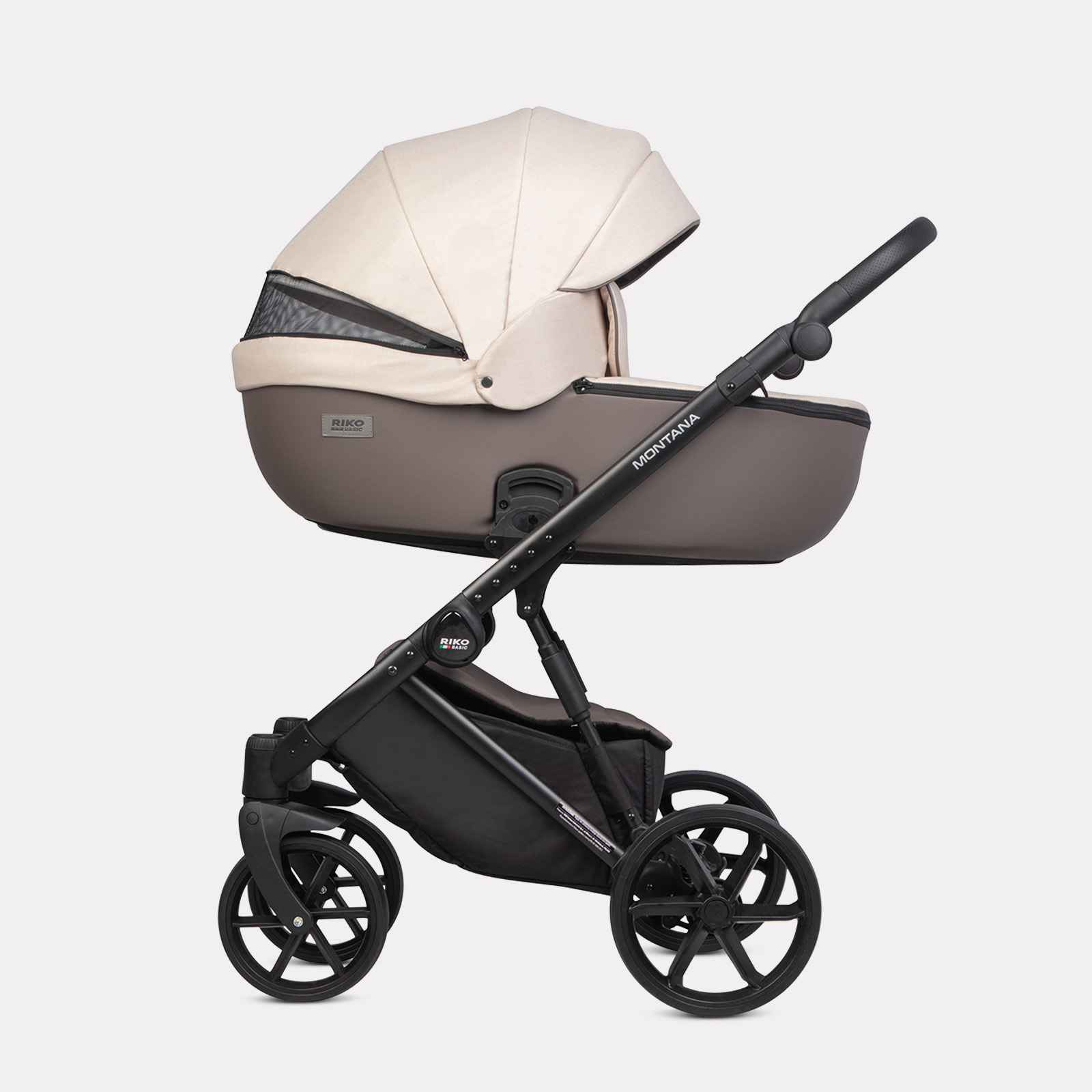 Коляска 3в1 Riko Basic Montana Plus коричневый - фото 4