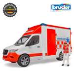 Скорая помощь Bruder Mercedes (свет,звук) с фигуркой 1:16