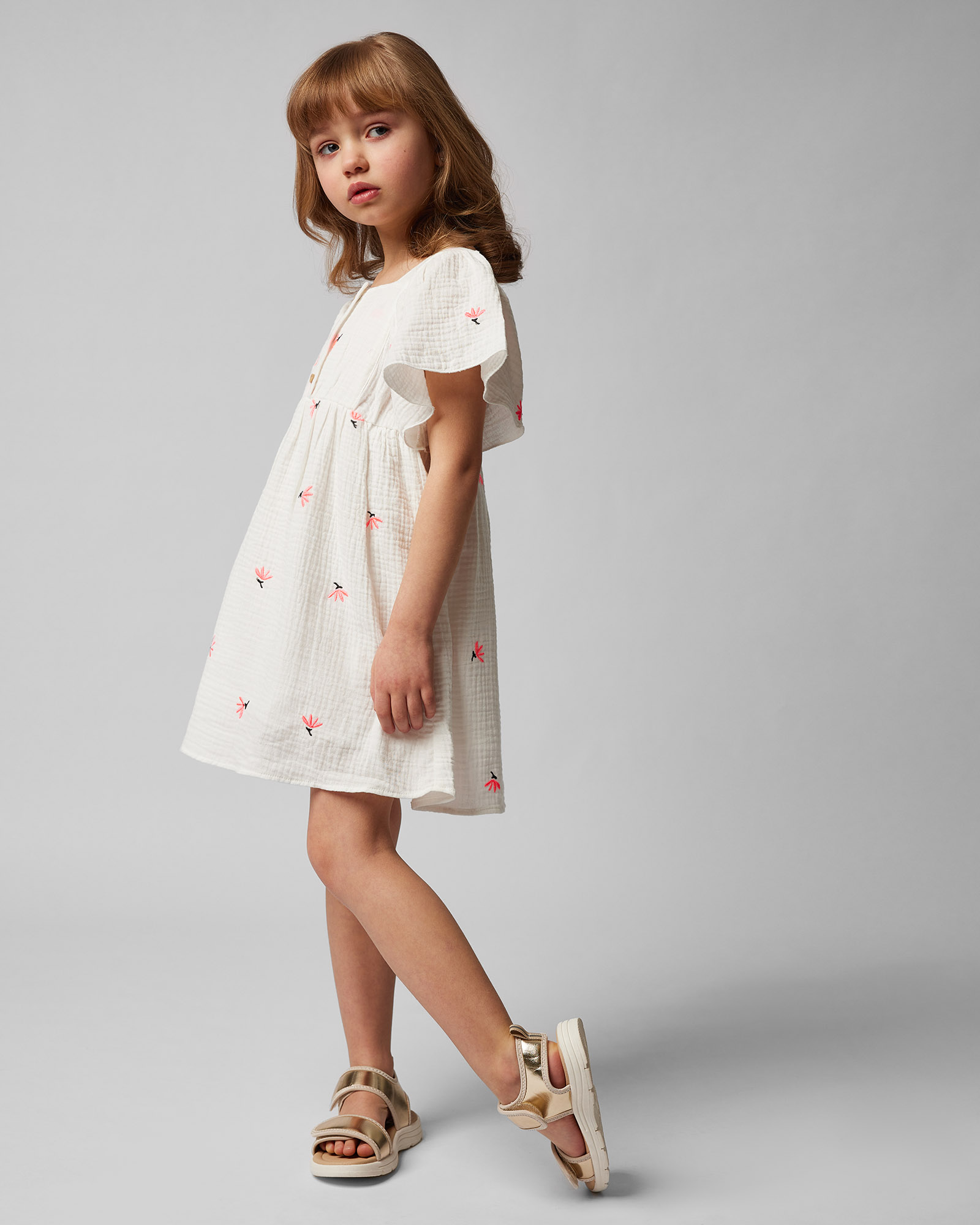 Изображение товара Платье Futurino 110 Гектар Белый с цветочным узором