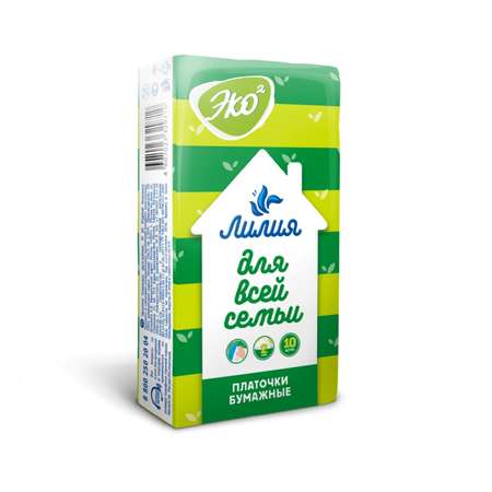Бумажные платочки Лилия 10 упак. 10 шт.