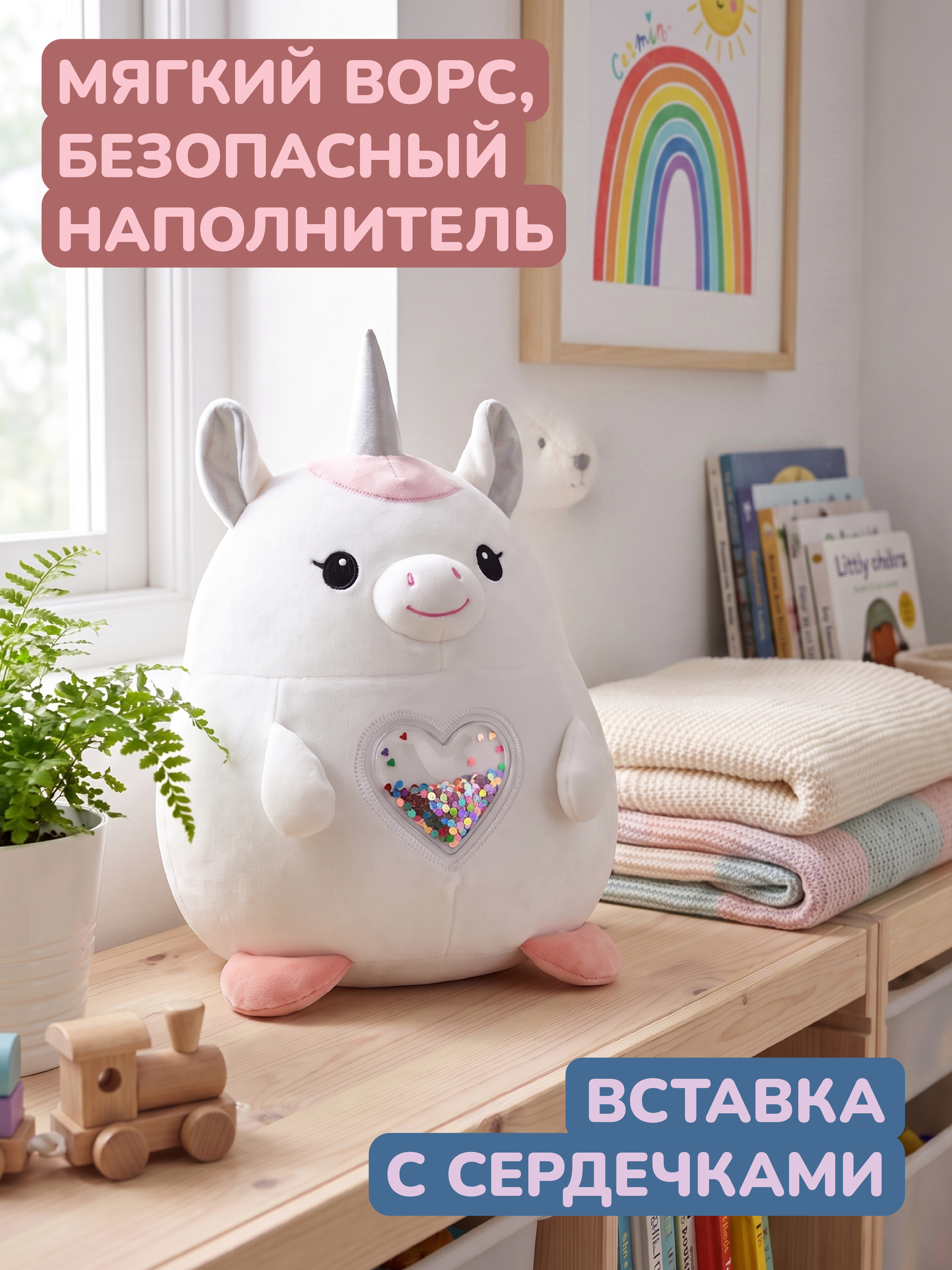 Мягкая игрушка Fluffy Family Единорог Блесточкин - фото 2