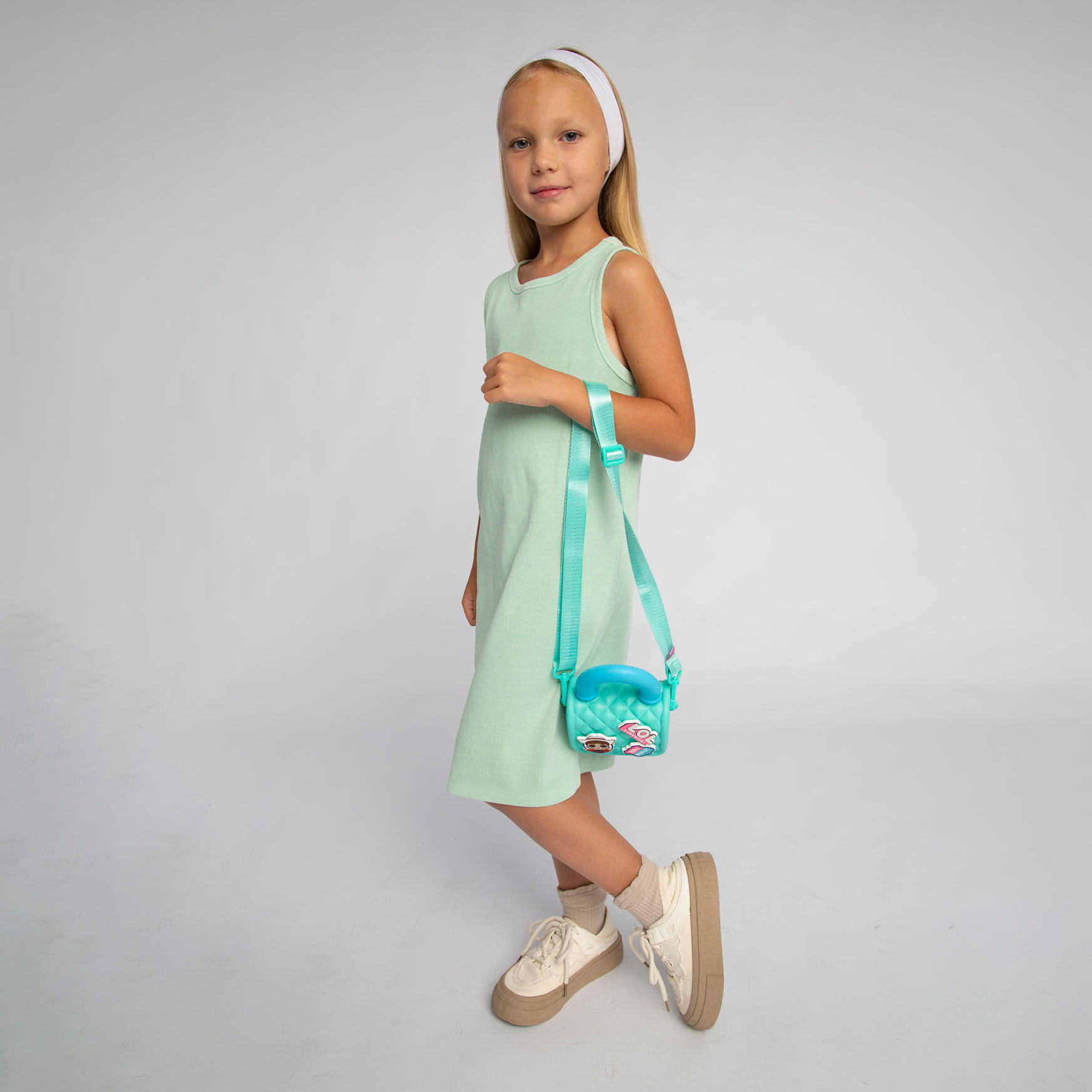 Сумка L.O.L. Surprise! бирюзовая на кнопке+джиббитсы - фото 12