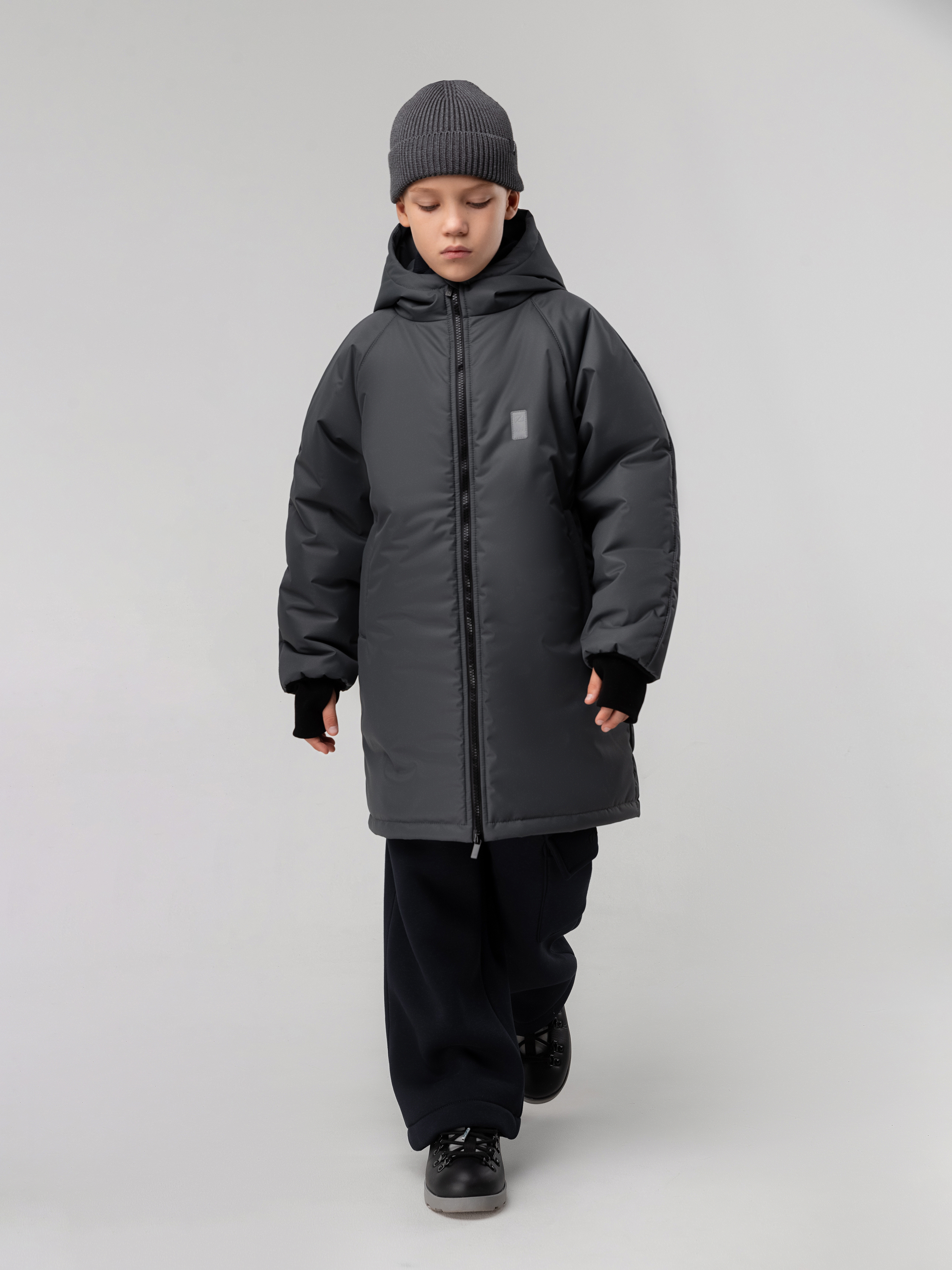 Пальто Bodo 49-10U_темно-серый - фото 2