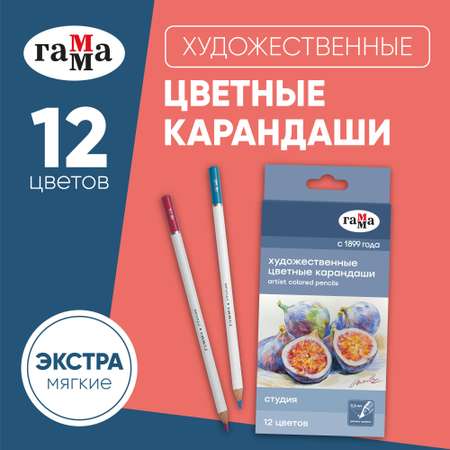 Карандаши акварельные Гаммa 12 шт.