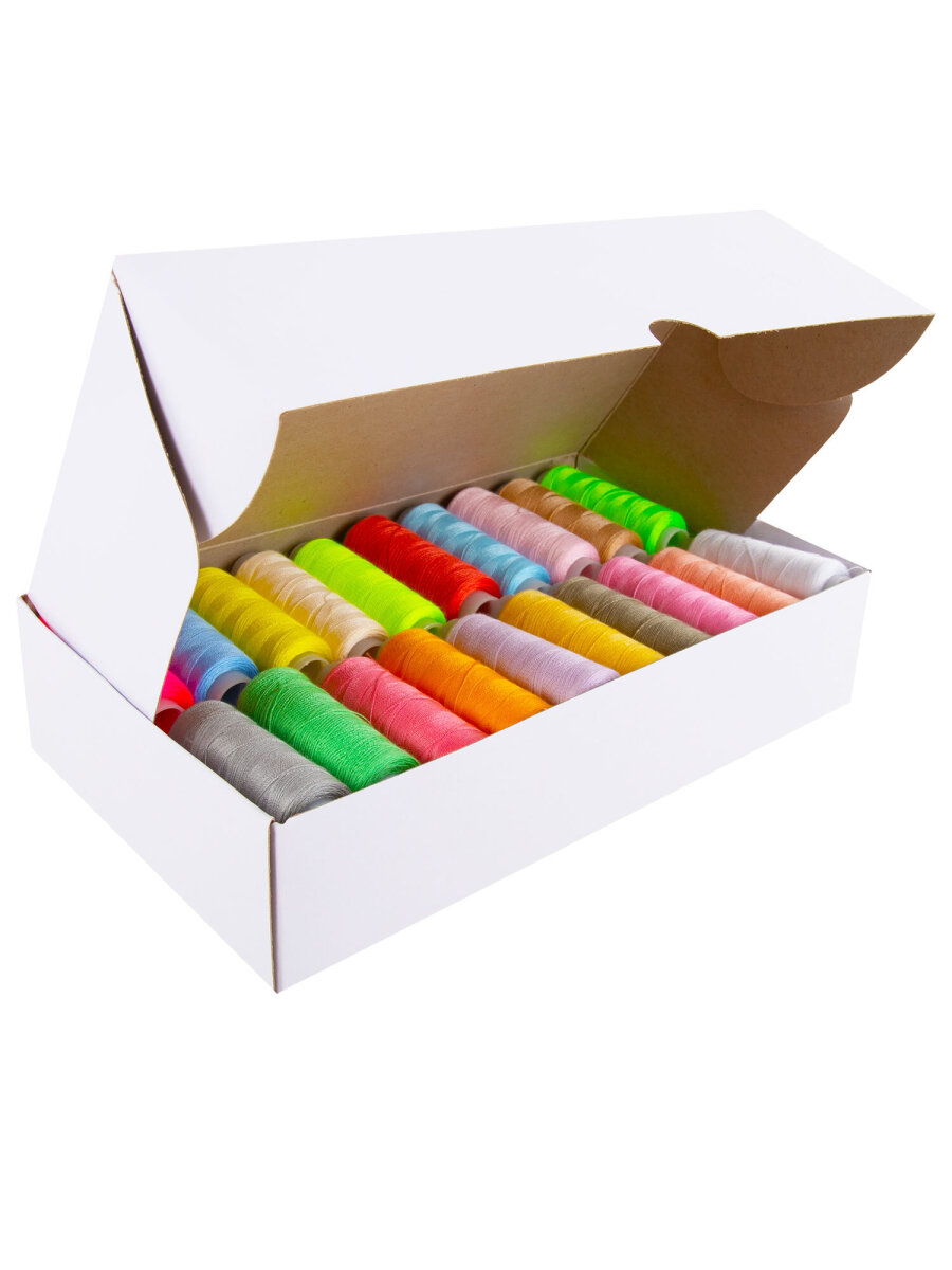 Нитки для шитья Develia армированные 40/2 200 м швейный набор 40 цветов - фото 9