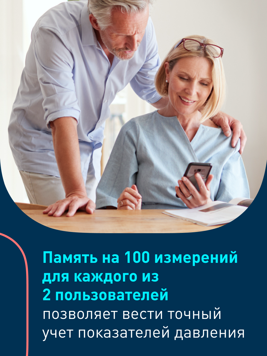 Тонометр автоматический OMRON RS7 Intelli IT (HEM-6232T-RU) - фото 8