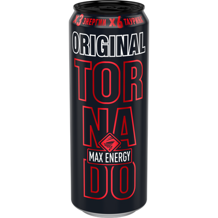 Напиток энергетический TORNADO Max Energy Original 0