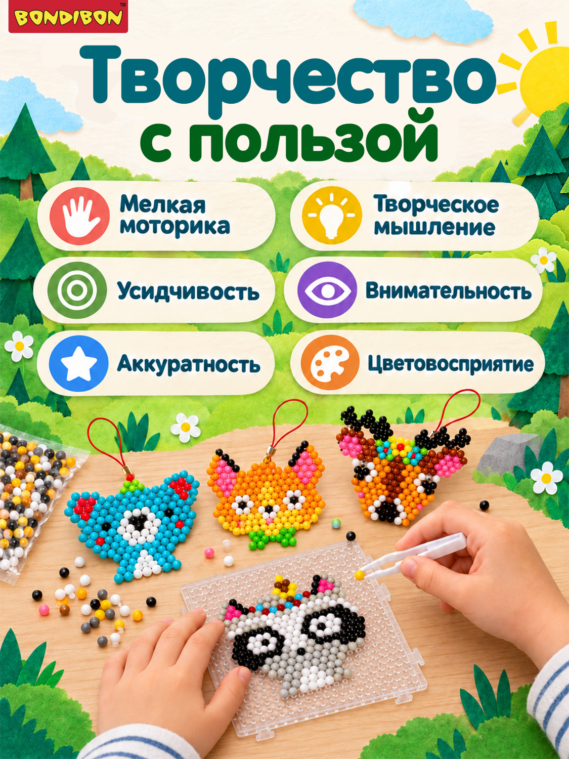 Аквамозаика Bondibon 4 брелока - фото 6