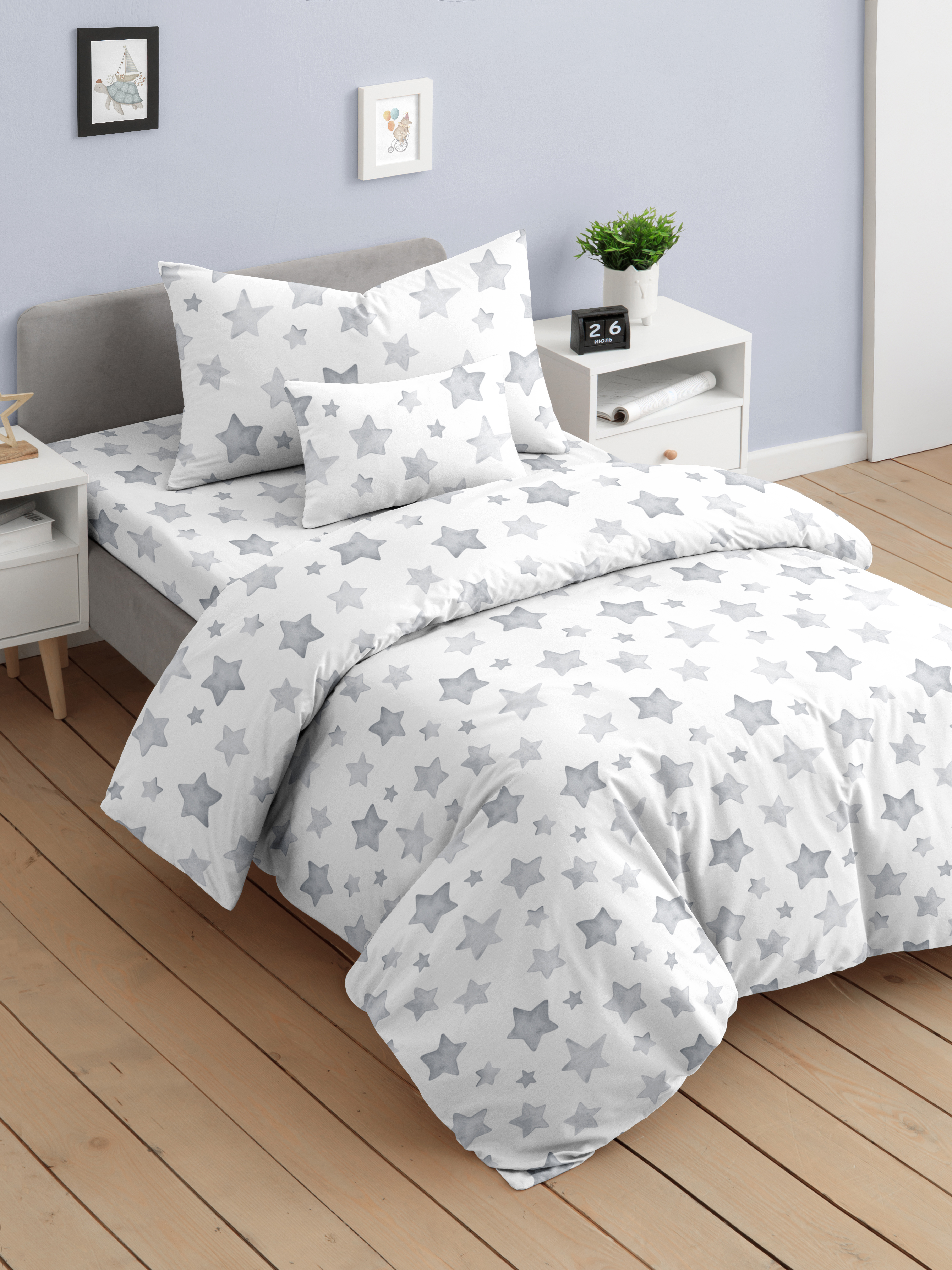 Комплект постельного белья Ночь Нежна Старс полутораспальный 3 предм. - фото 3