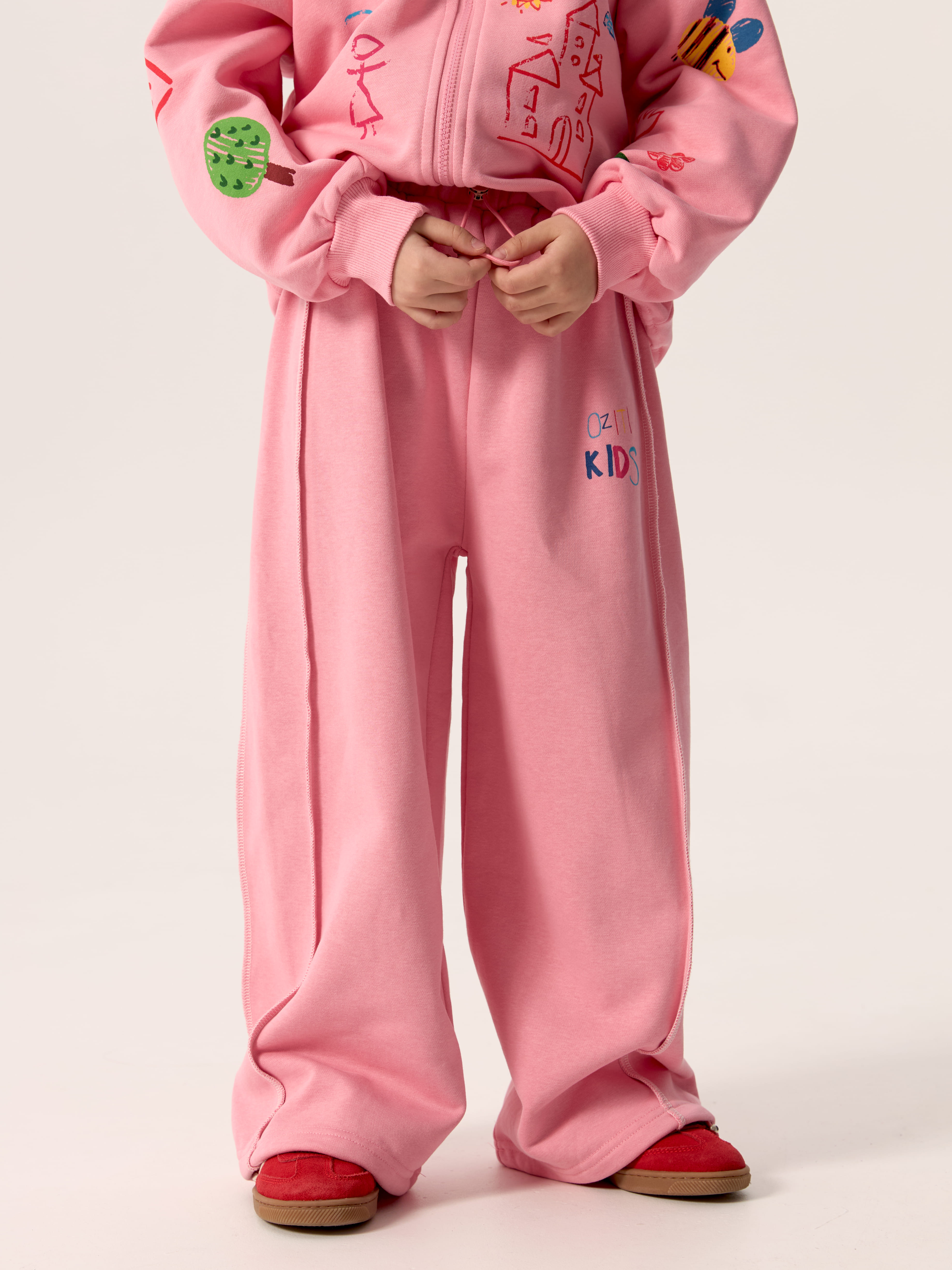 Брюки OZITI KIDS ok010267/розовый - фото 2