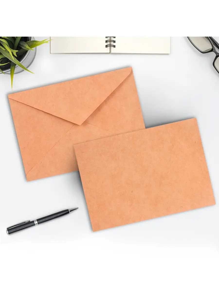 Конверты бумажные AXLER крафтовые набор 50 шт почтовые - фото 7