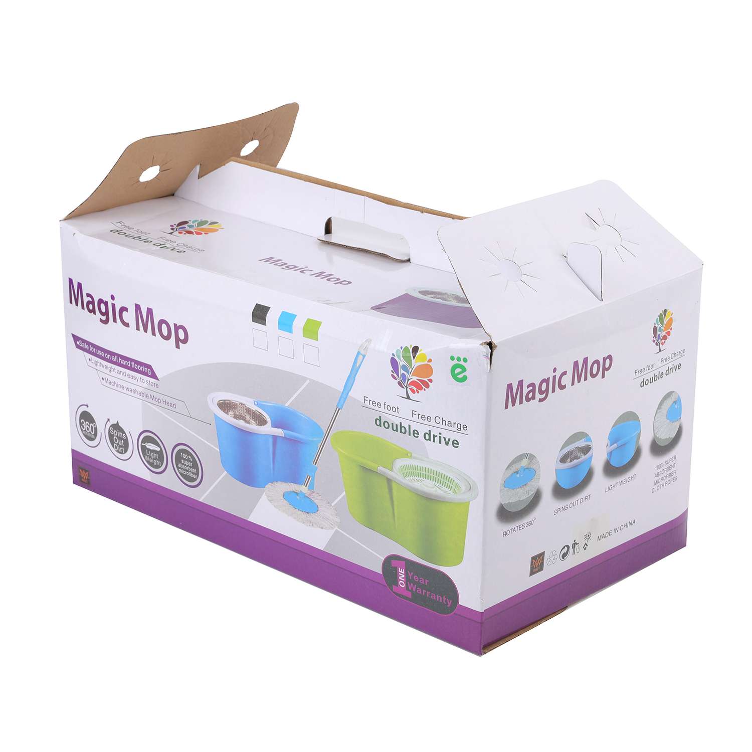 Швабра и ведро ё с отжимом для мытья пола - фото 2