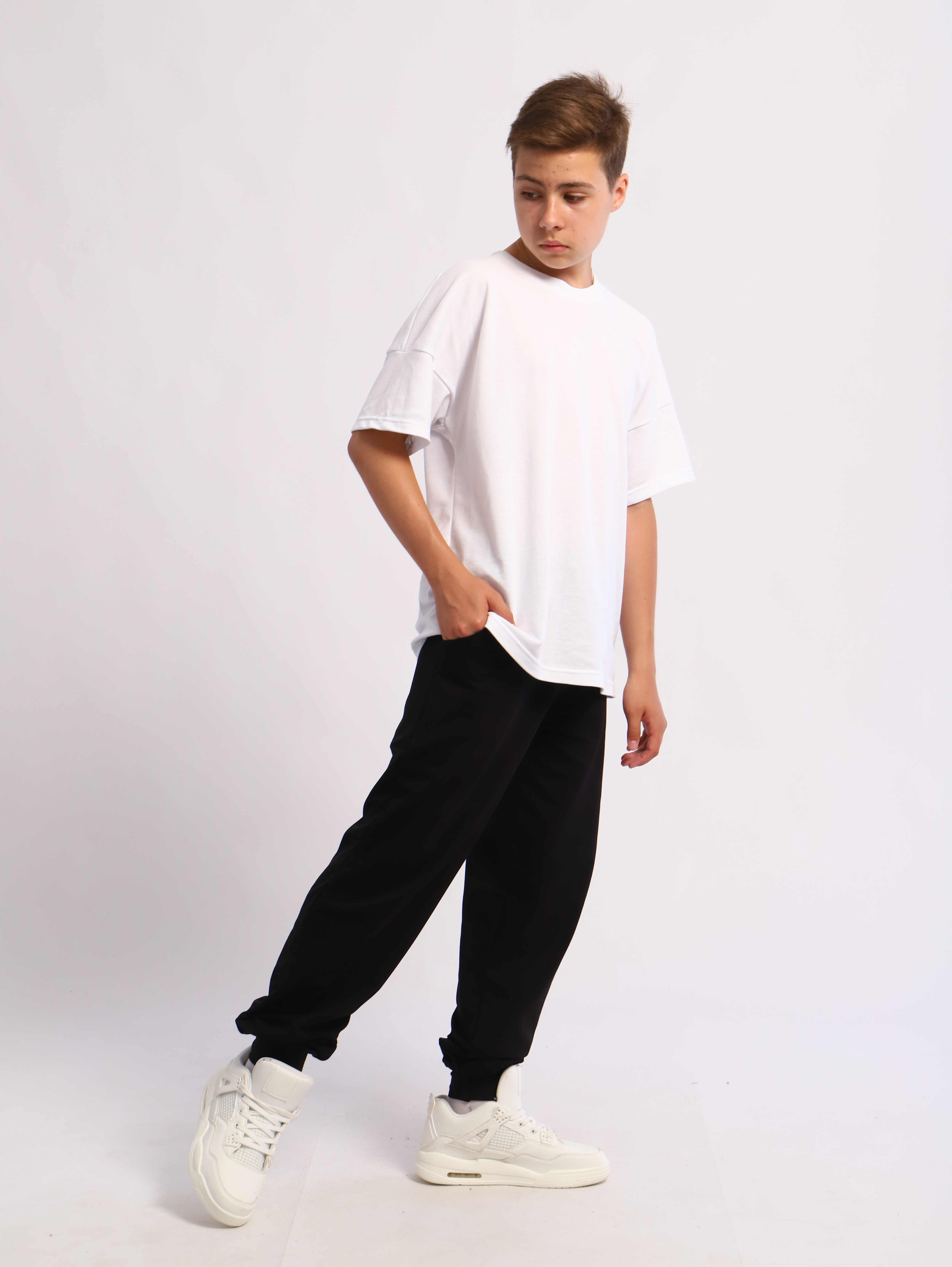 Брюки ЛАДОШКИ Брюки Бой черный - фото 1