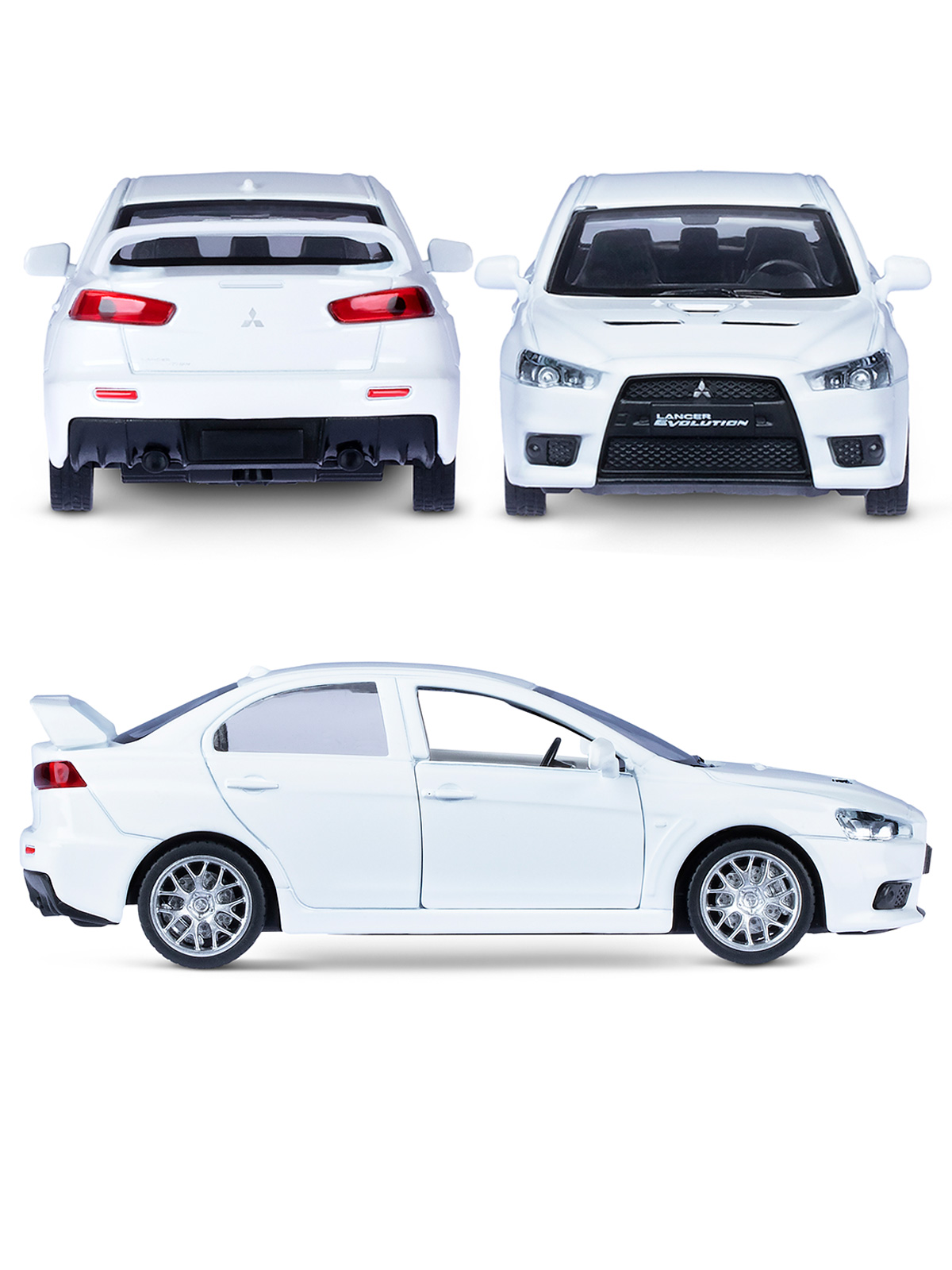 Автомобиль АВТОпанорама Mitsubishi Lancer Evolution 1:41 JB1251259 - фото 5