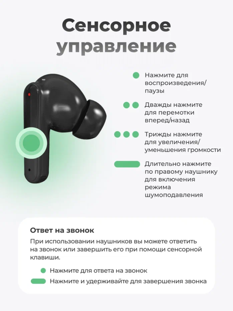 Наушники-вкладыши GEOZON G-S13BLK - фото 4