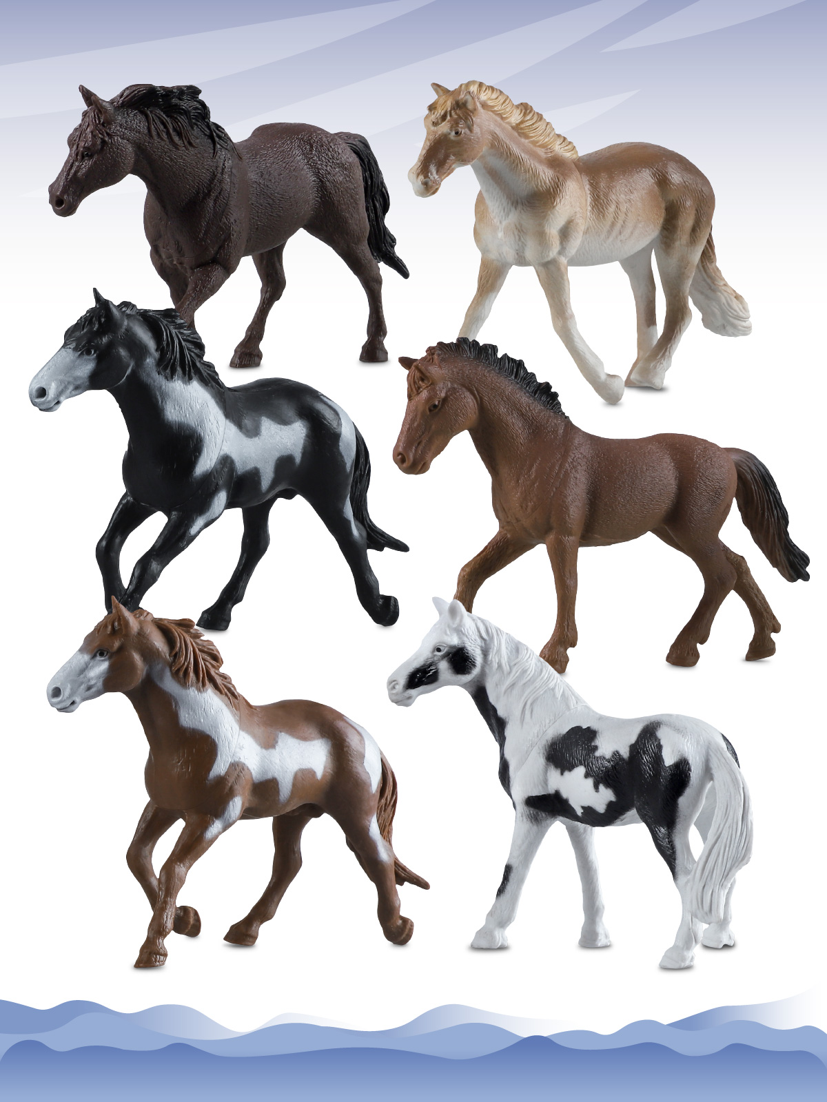Игровой набор DARWIN Животные Лошади 6шт - фото 6