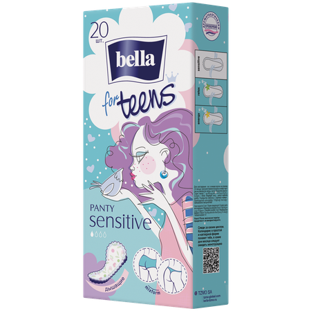 Прокладки ежедневные BELLA ультратонкие for teens sensitive 20 шт х 6 упаковок