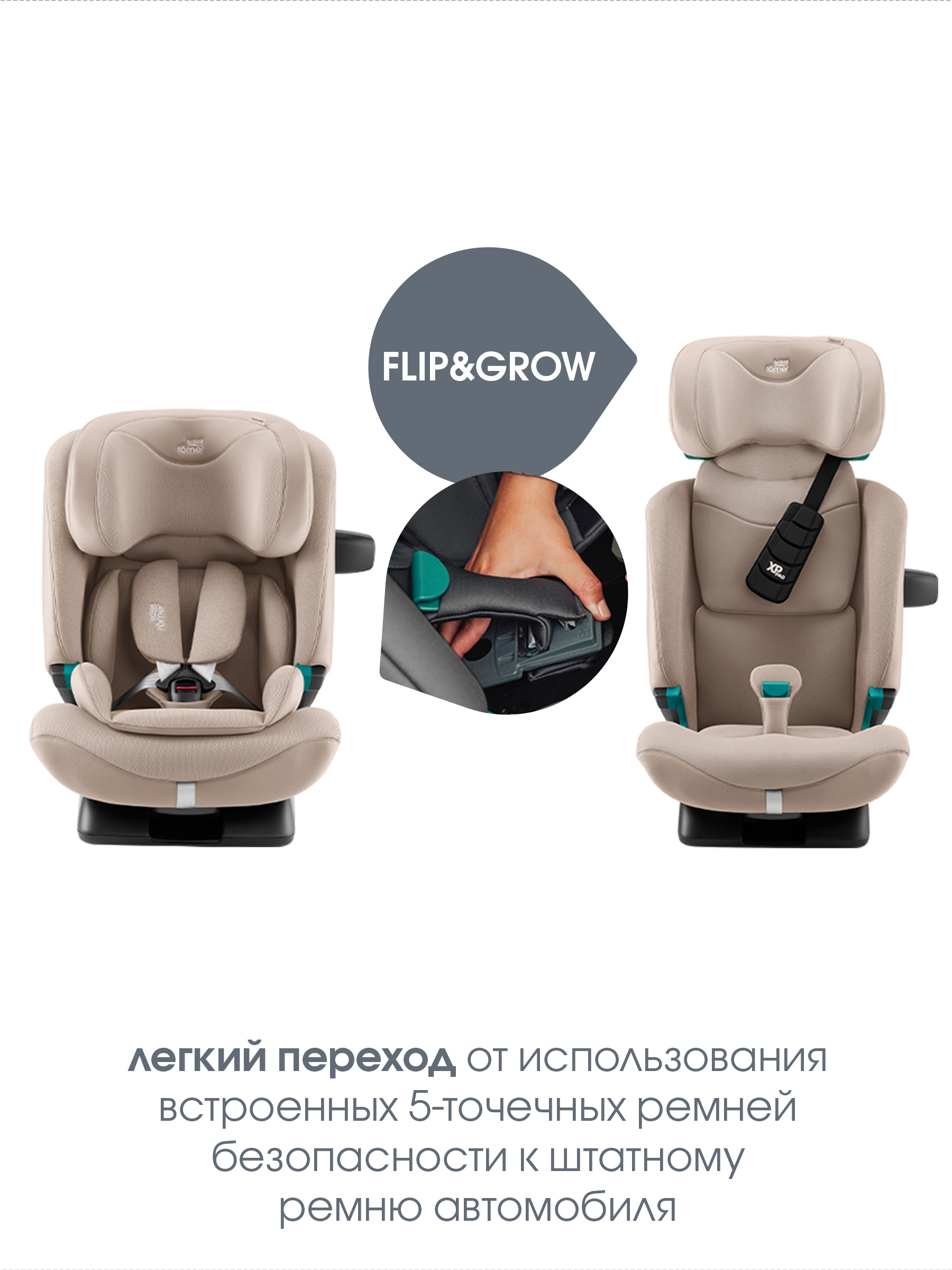 Автокресло Britax Roemer Advansafix Pro Style Isofix 1/2/3 (9-36 кг) бежевый - фото 12