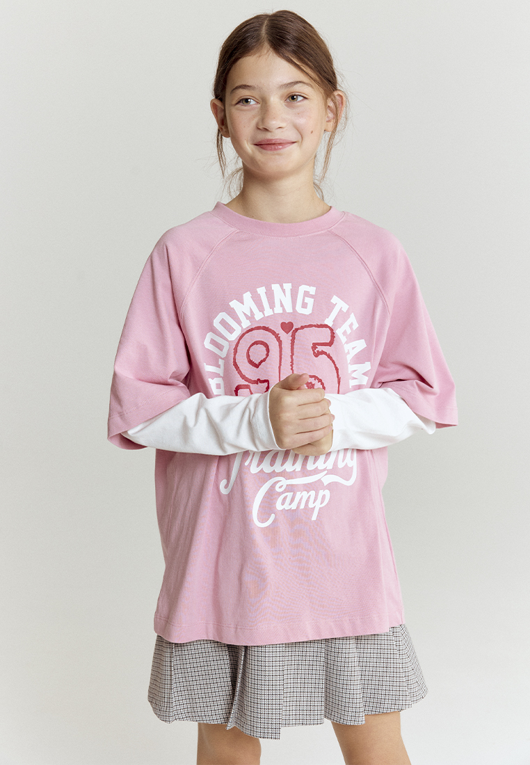 Лонгслив artie W25K01FK-1326D/Розово-белый - фото 2