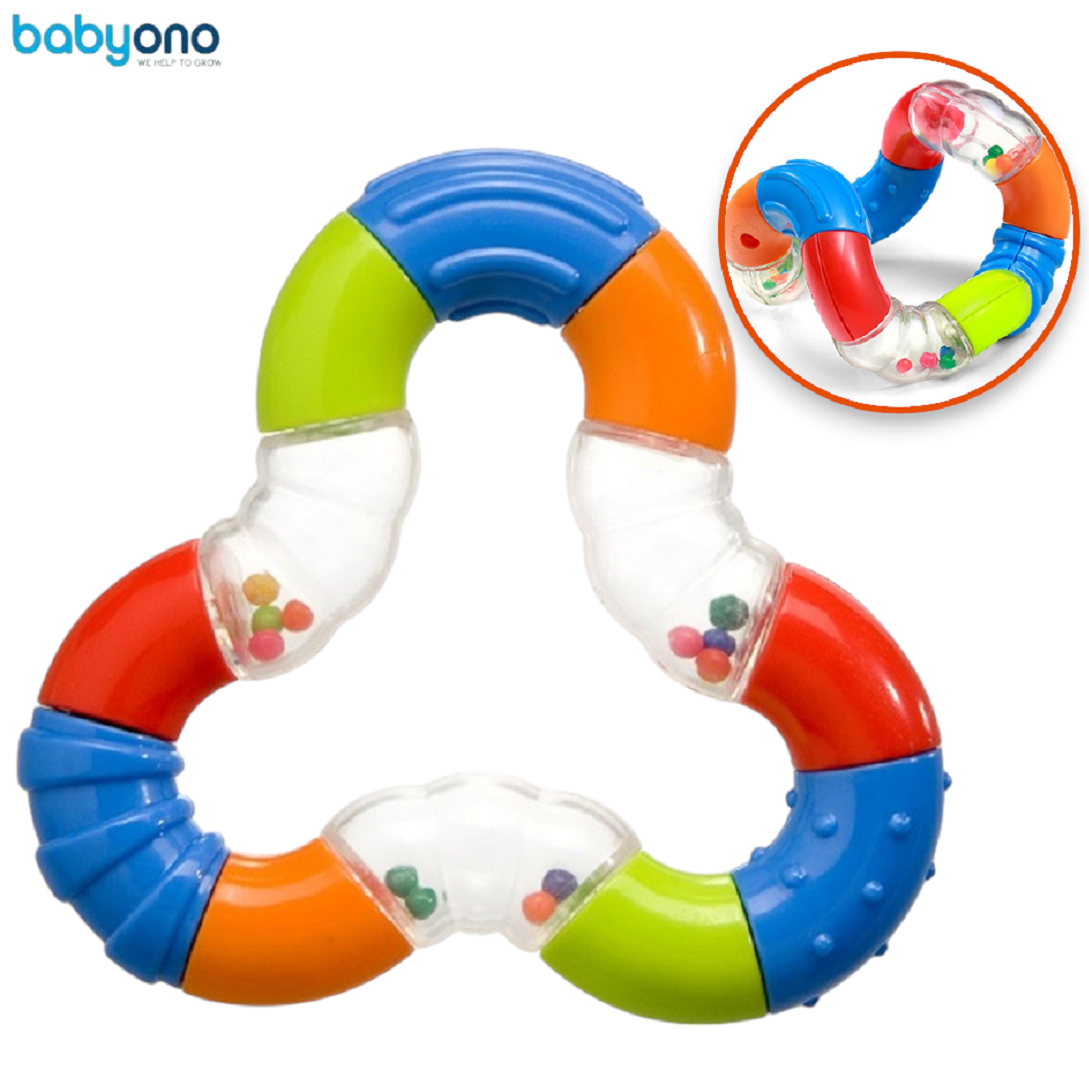 Игрушка Babyono погремушка Магический треугольник в ассортименте - фото 4