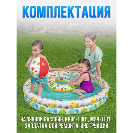 Бассейн Надувной Детский Bestway 51124