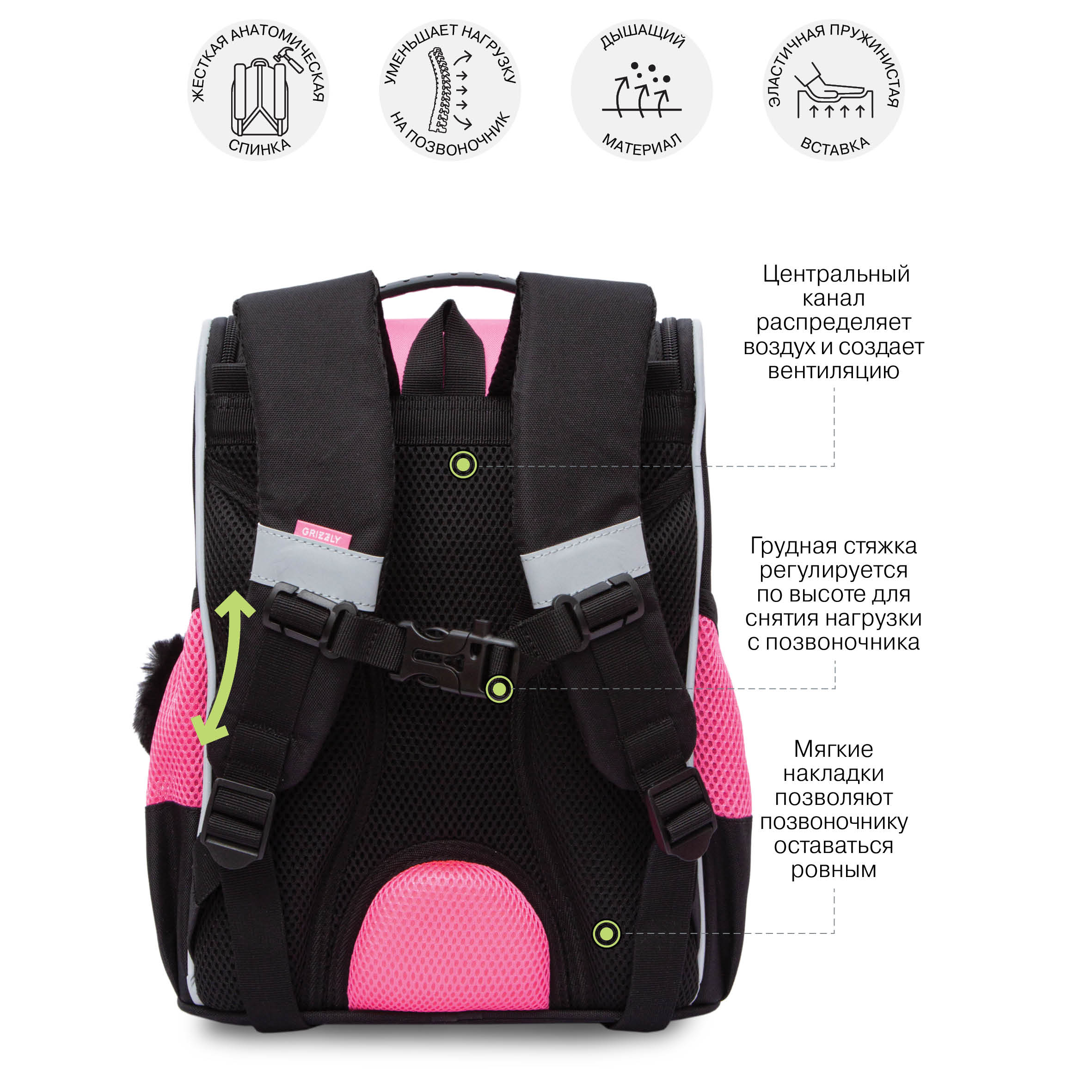 Ранец Grizzly для девочки - фото 9
