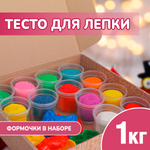 Тесто-пластилин LORI(колорит) 12 цв.