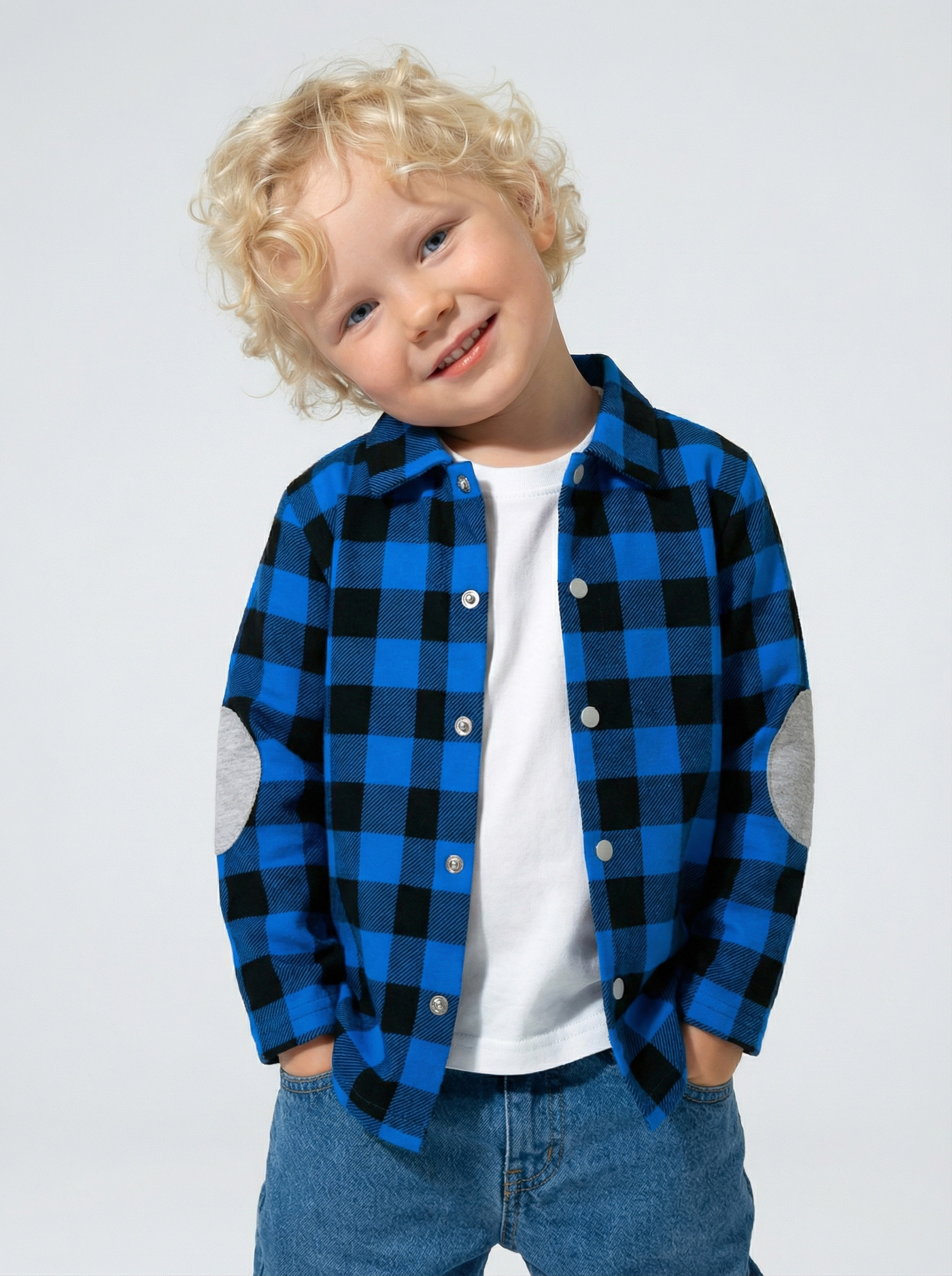 Изображение товара Рубашка YOULALA 110 Длинный рукав в клетку с начесом