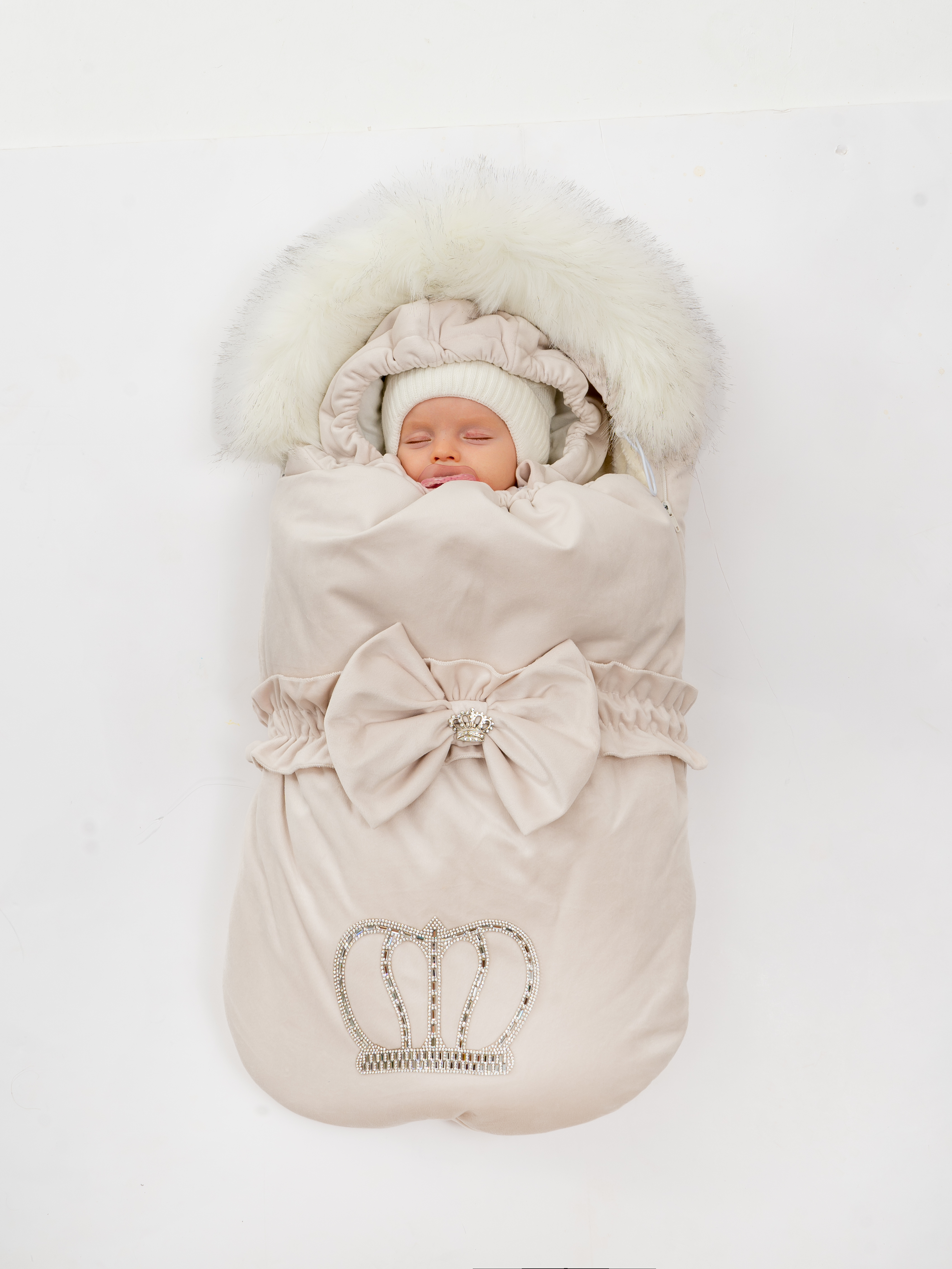 Конверт на выписку ТОСЯ БОСЯ Корона бежевый - фото 7