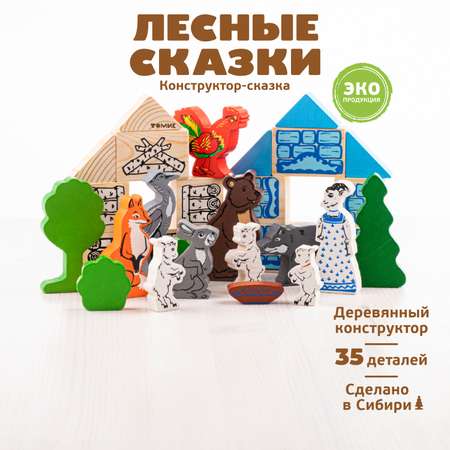 Конструктор Томик Театр Лесные сказки деревянный