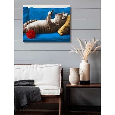 Картина по номерам Art on Canvas Будни кота в ассортименте