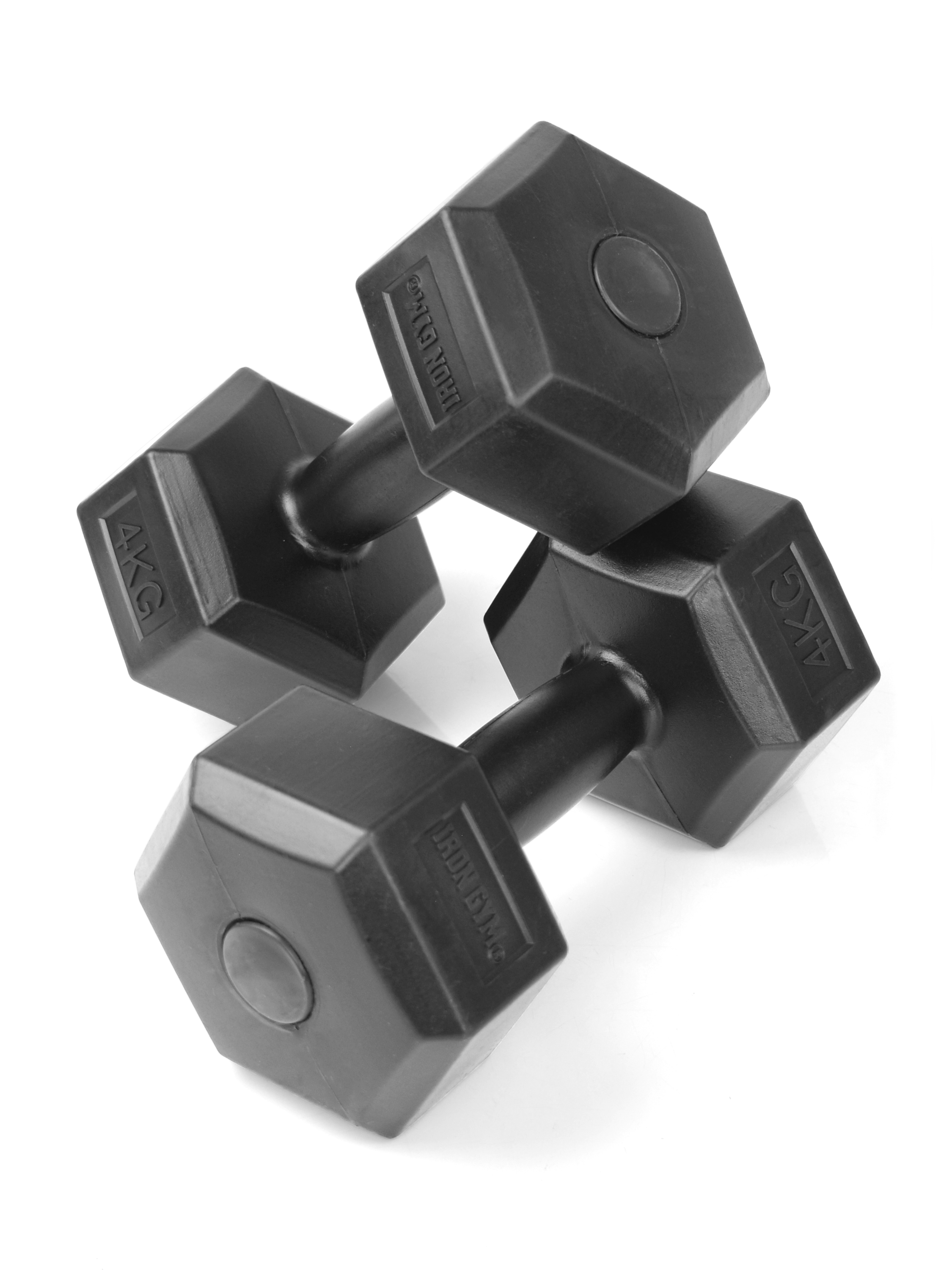 Гантели виниловые IRON GYM, 4 кг х 2 шт, черные - фото 3