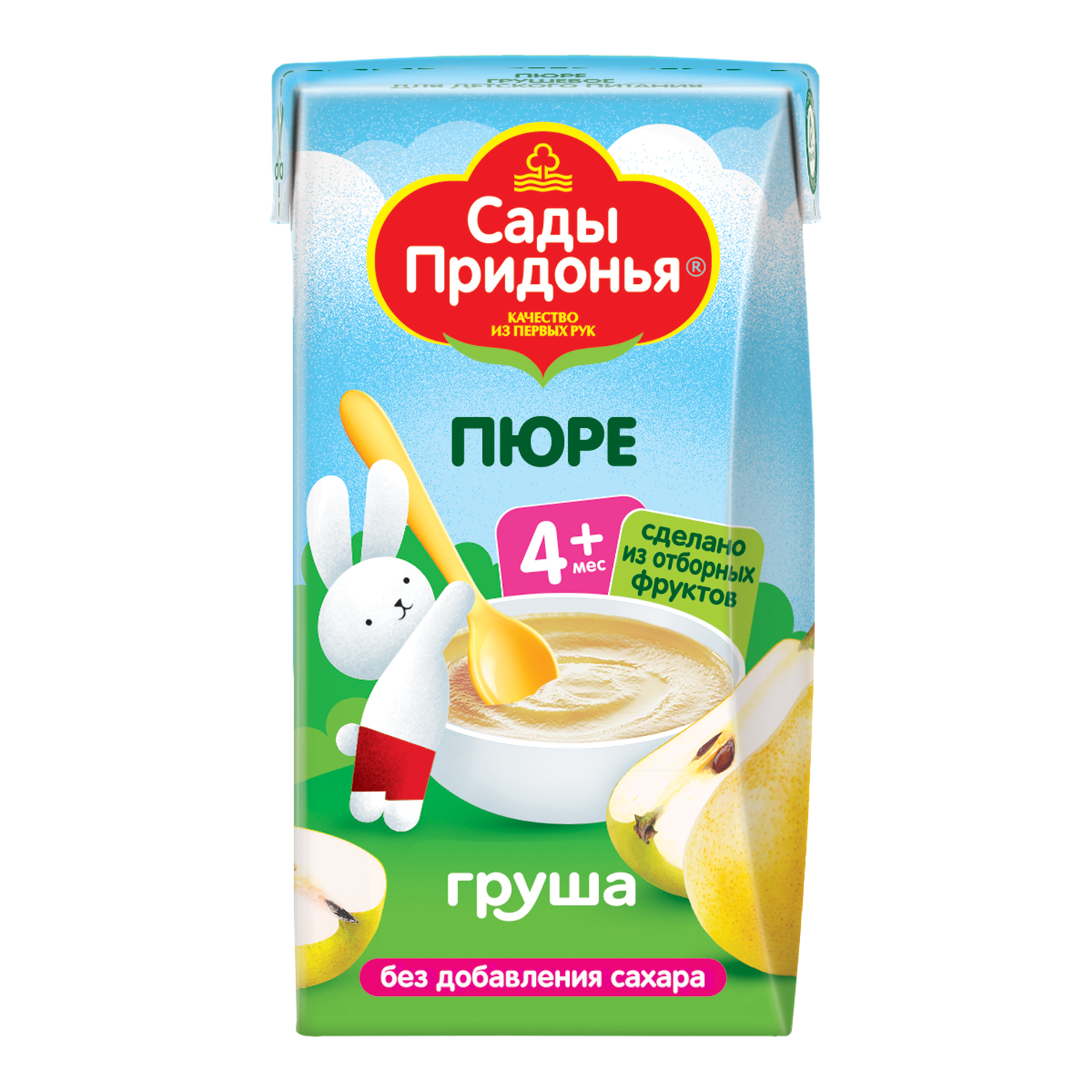 Пюре Сады Придонья Груша с 4 мес 125 г - фото 1
