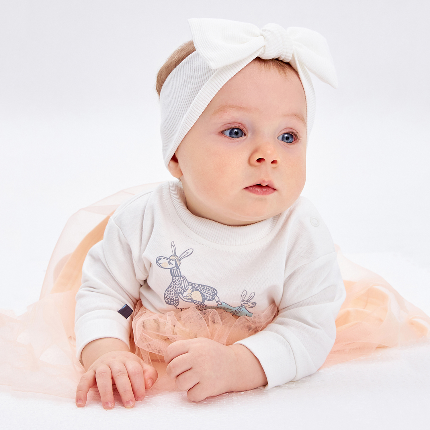Повязка 2 шт Lucky Child 138-93/молочный/розовый/0-2 - фото 4