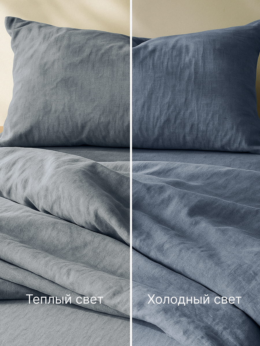 Комплект постельного белья BRAVO Organic джинса евро 6 предм. - фото 20