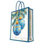 Пакет подарочный новогодний Феникс Презент Новогодние игрушки с ламинацией 26*32.4*12.7см