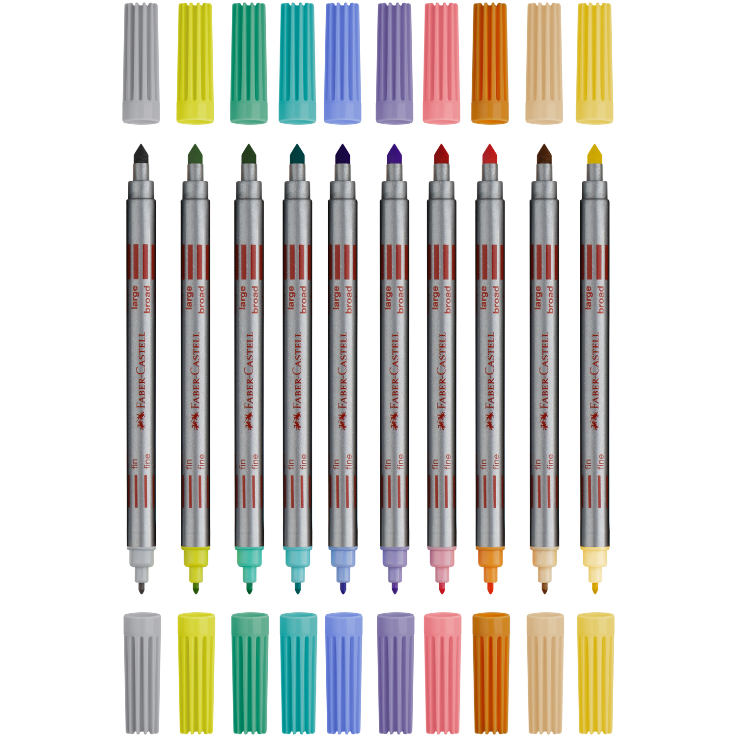 Фломастеры Faber Castell двусторонние 10 цв. - фото 4