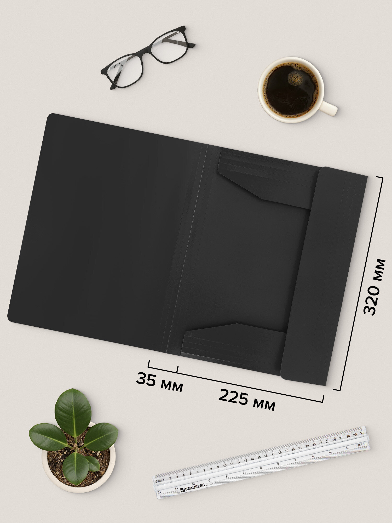 Папка для тетрадей Brauberg на резинках А4 - фото 3