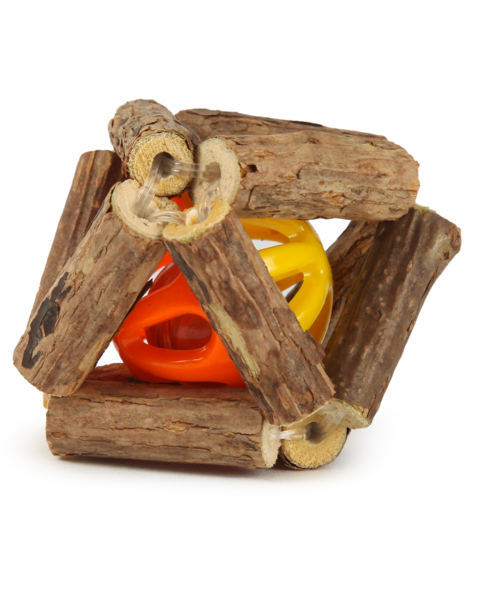 Игрушка для кошек Barbaks Сфера из палочек мататаби с погремушкой 6см - фото 2