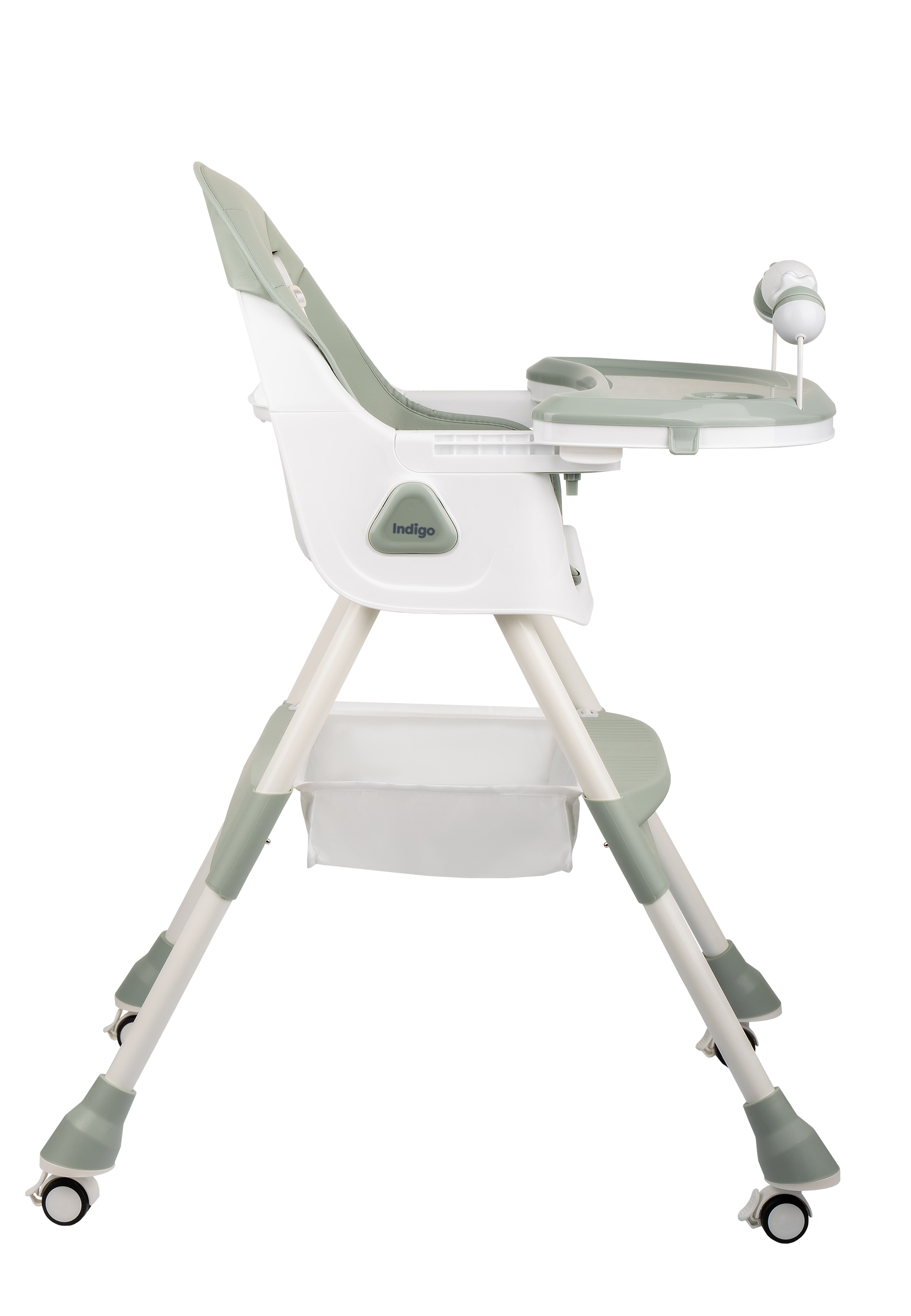 Стульчик для кормления Indigo Corn зеленый-серый - фото 4