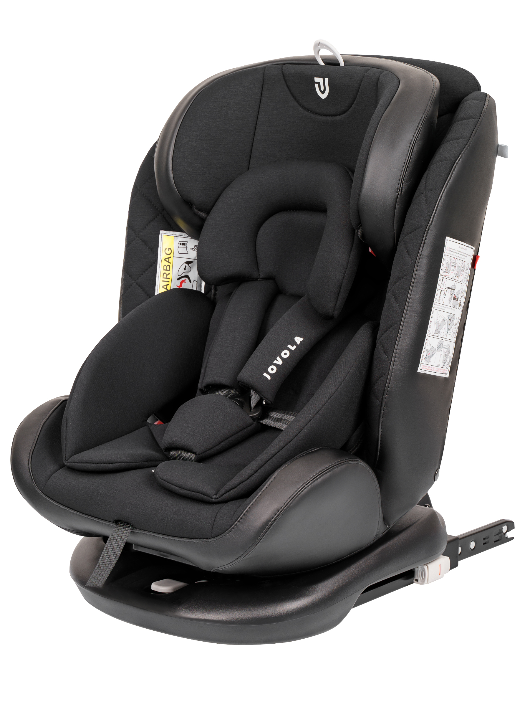 Автокресло Indigo Jovola Fuller, черн.-чер. кожа Isofix 0+/1/2/3 (0-36 кг) черный - фото 20