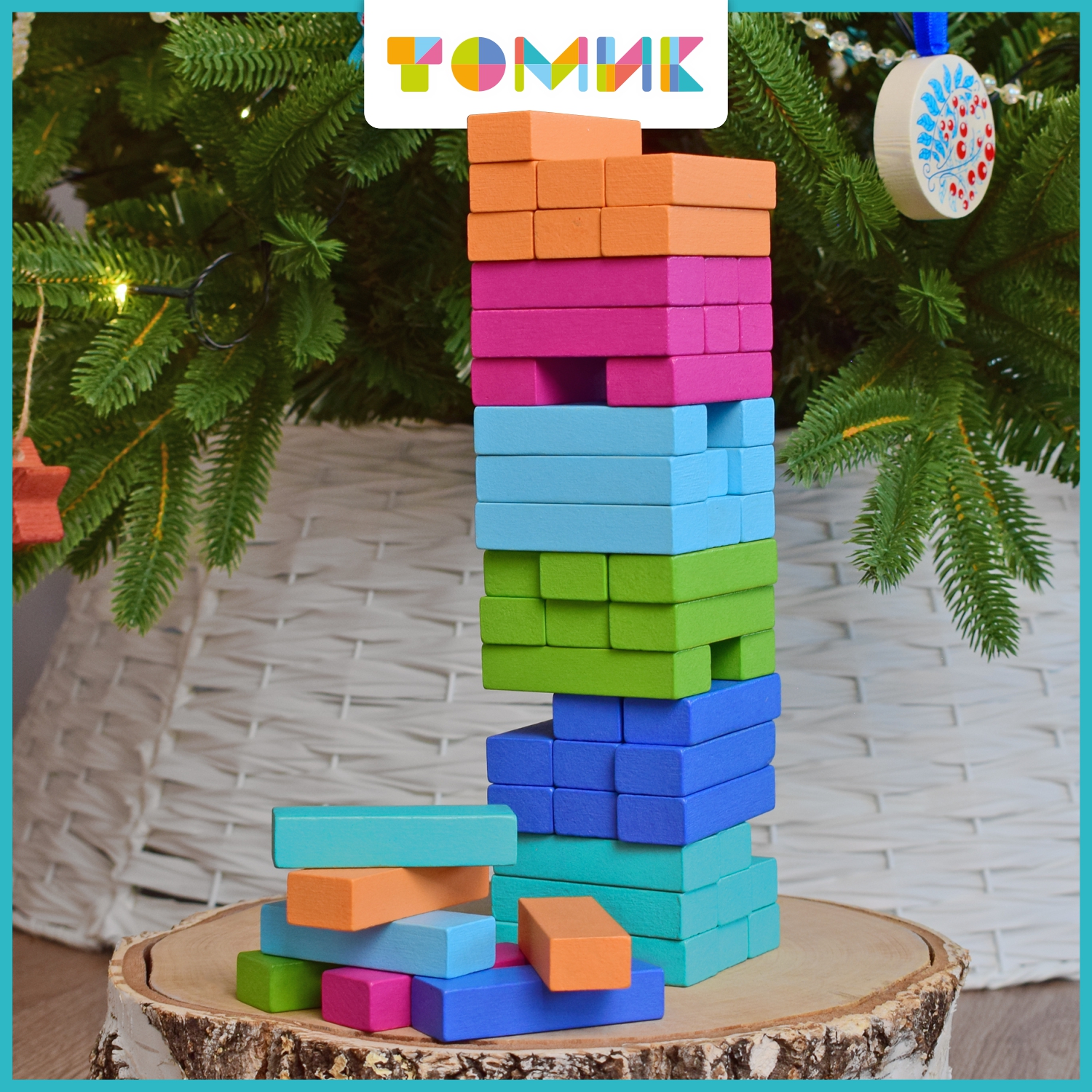 Настольная игра Томик Падающая Башня 54 детали - фото 15