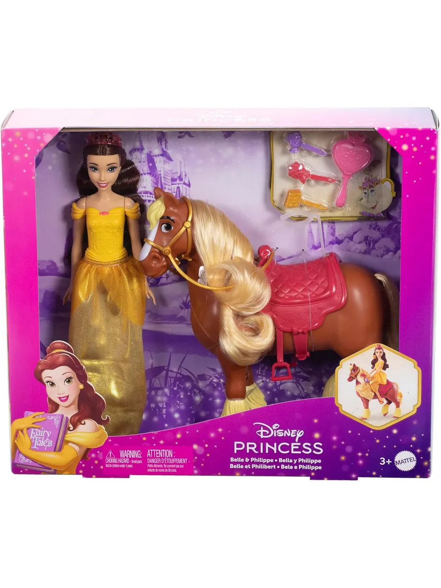 Кукла классическая Disney Princess Белль и лошадь Филипп 122617 - фото 1